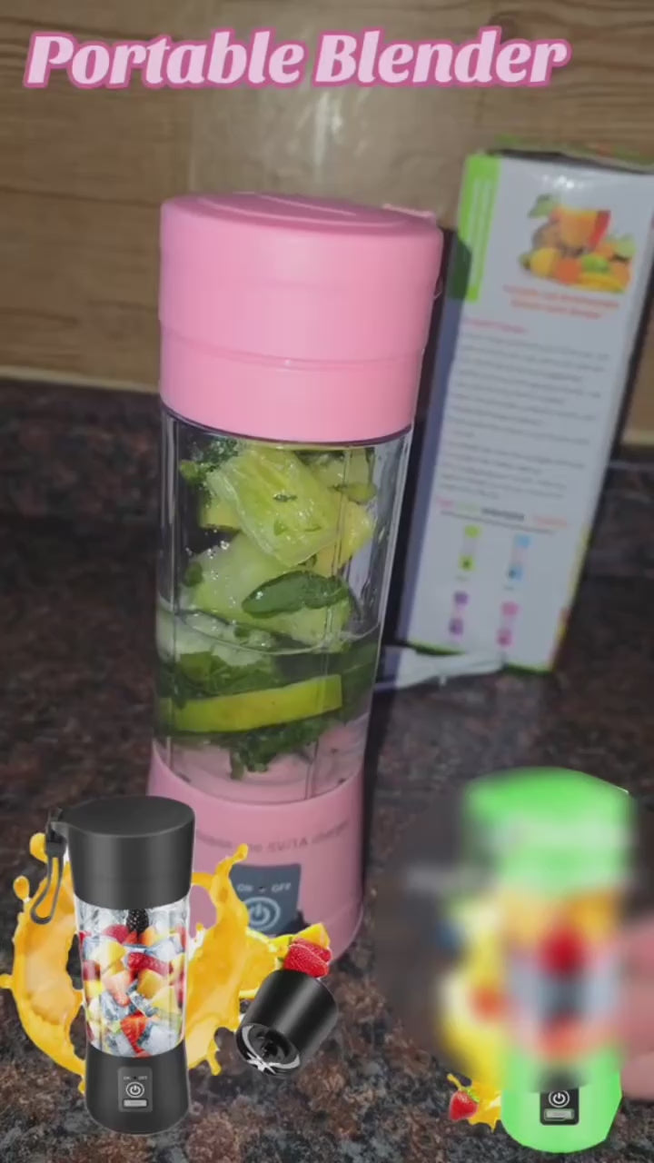 Portable Blender Mini Blender for Shakes and Smoothies Rechargeable USB 380Ml Traveling Fruit Juicer Cup with 6 Blades