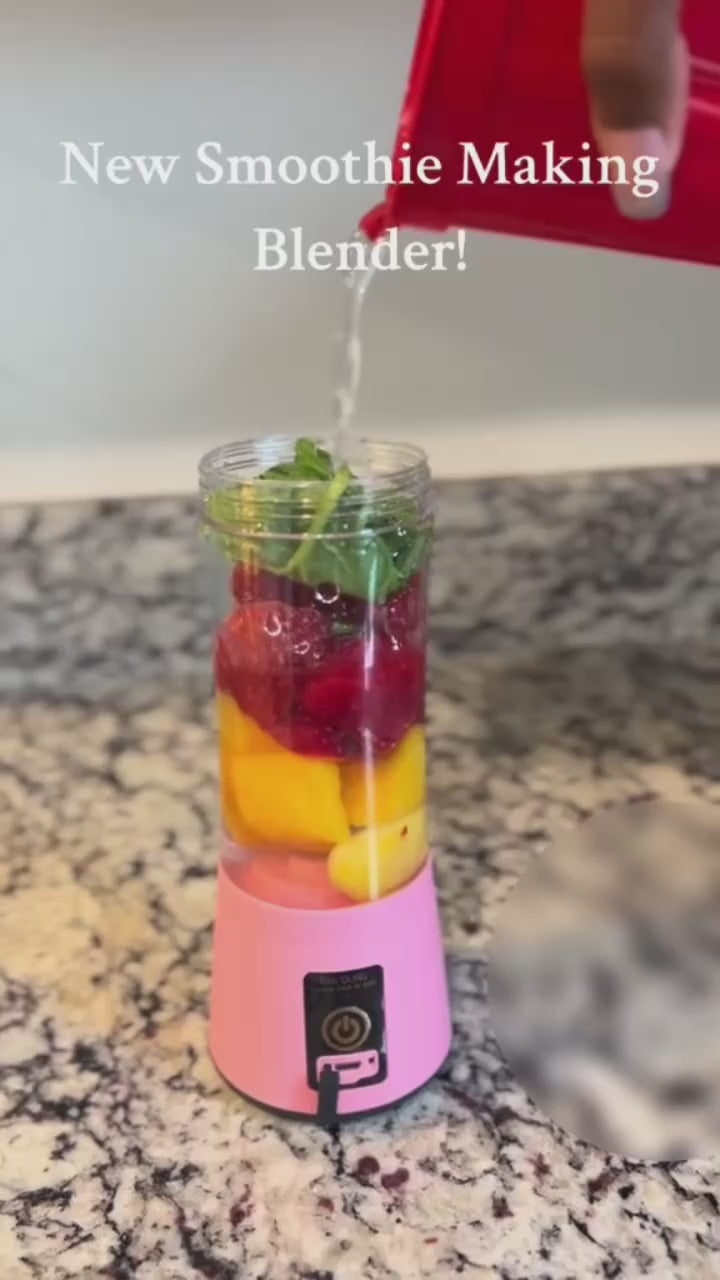 Portable Blender Mini Blender for Shakes and Smoothies Rechargeable USB 380Ml Traveling Fruit Juicer Cup with 6 Blades